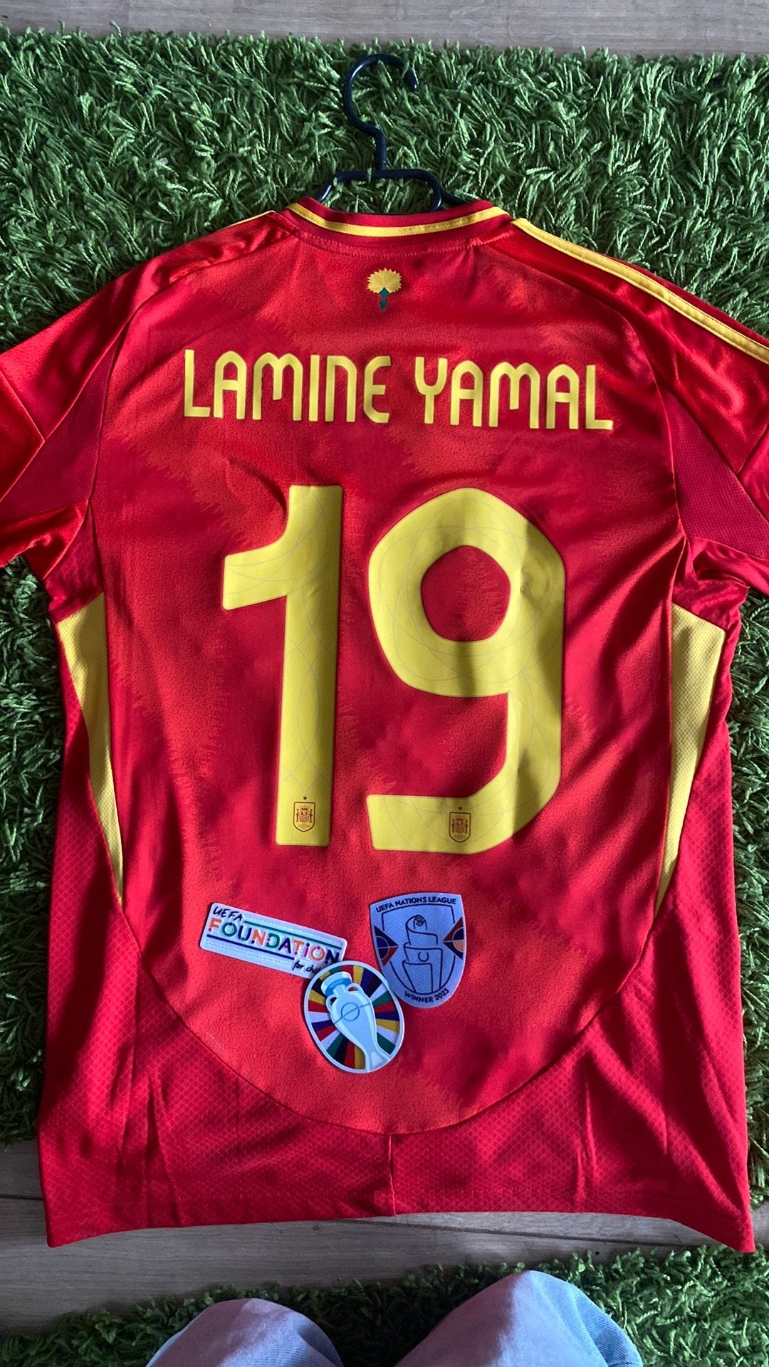 Spanje voetbalshirt lamine yamal 2024 ek, Ophalen of Verzenden, Zo goed als nieuw, Shirt