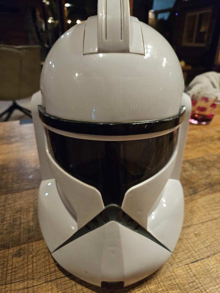 Star Wars Clone Trooper Phase 1 Helm met Geluid - Replica, Ophalen of Verzenden, Zo goed als nieuw, Replica