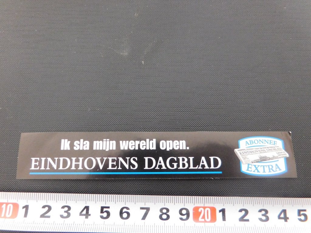 sticker EHV Eindhovens Dagblad Ik sla mijn wereld open, Verzamelen, Ophalen, Zo goed als nieuw