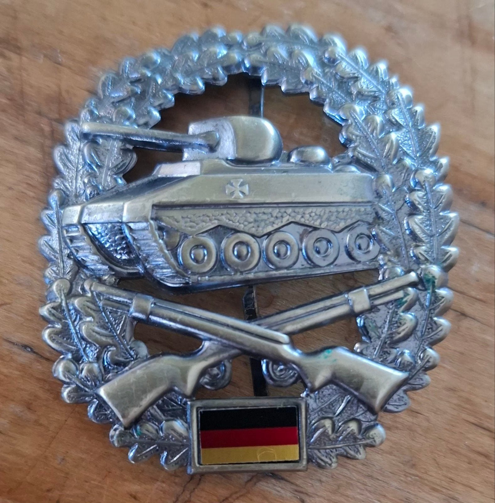 Baretembleem Duitse Pantserinfanterie., Verzamelen, Ophalen of Verzenden, Landmacht, Duitsland, Embleem of Badge