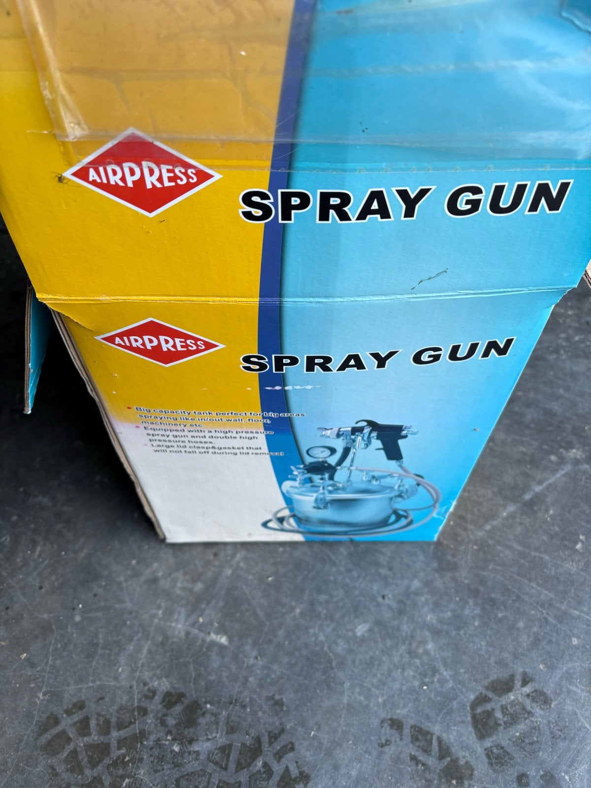 Airpress Verfspuit met Drukvat -  in originele Doos, Ophalen of Verzenden, Nieuw, Verfspuit of Verfpomp