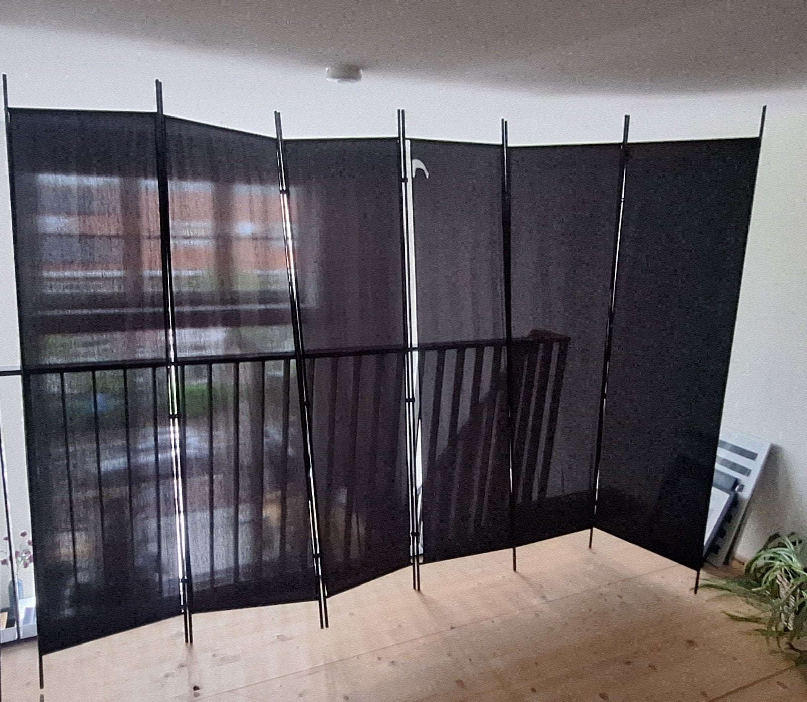 Zwart kamerscherm/scheidingswand/roomdivider, Ophalen