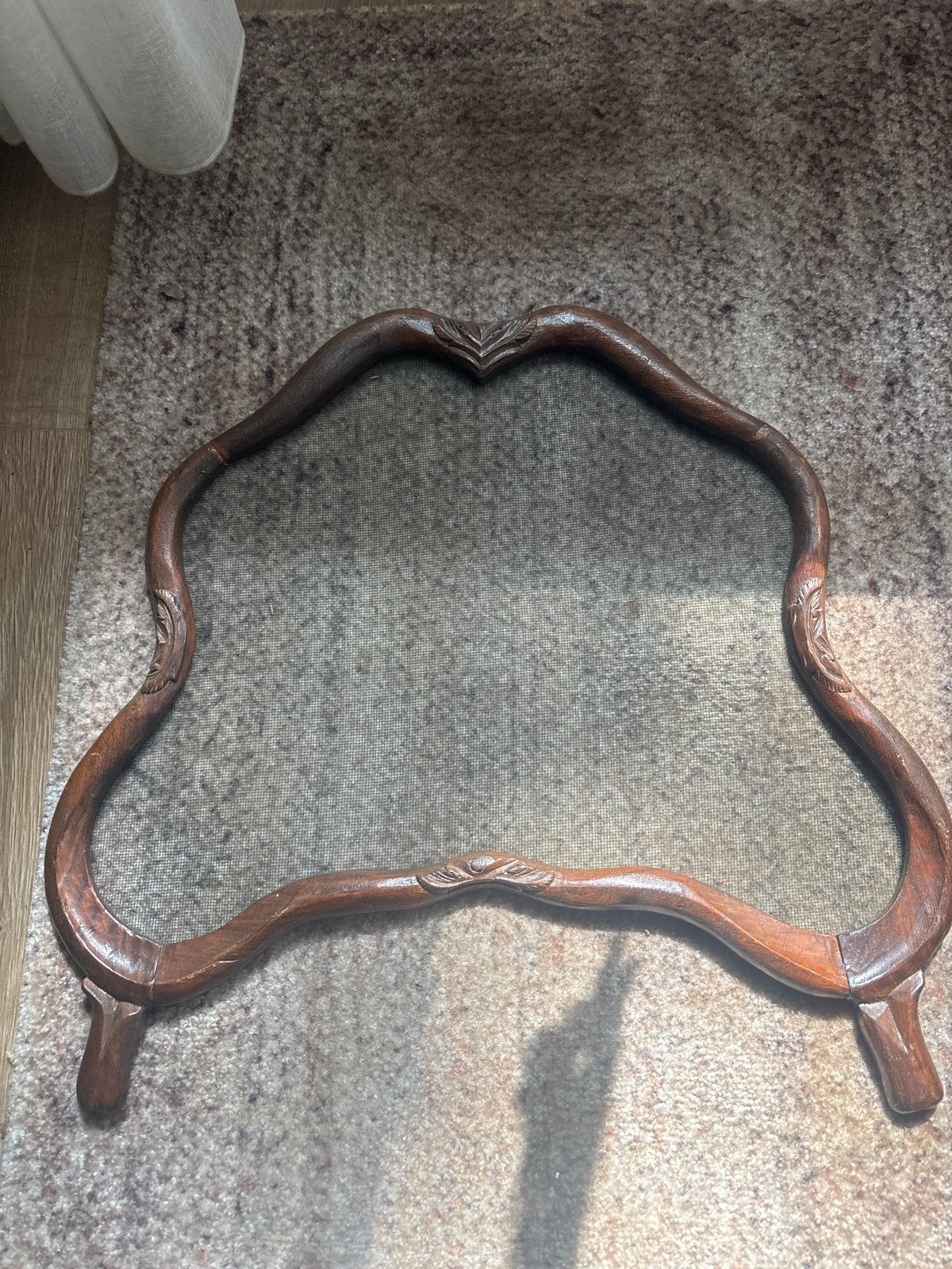 Antieke Houten raamhor - Handgesneden, Antiek en Kunst, Ophalen of Verzenden