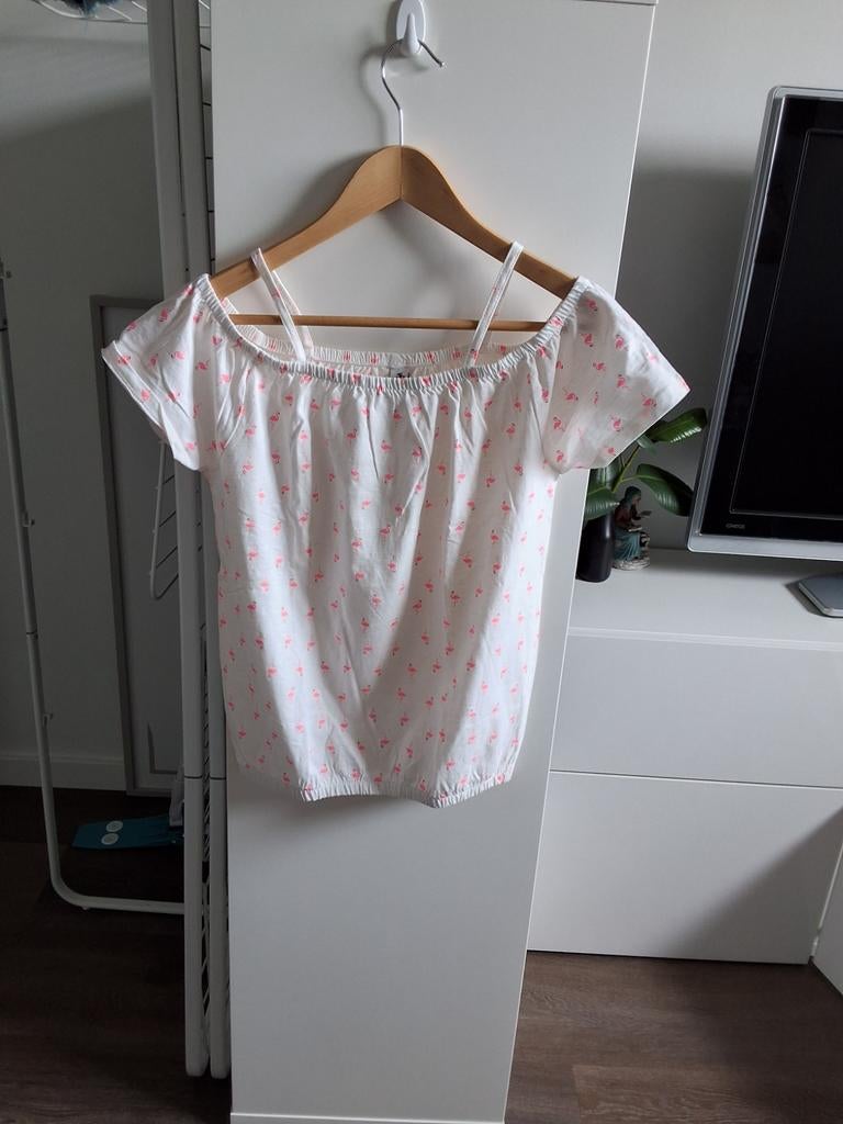 Nieuw shirtje met flamingo's maat 158-164, Meisje, Nieuw, Ophalen of Verzenden, Shirt of Longsleeve