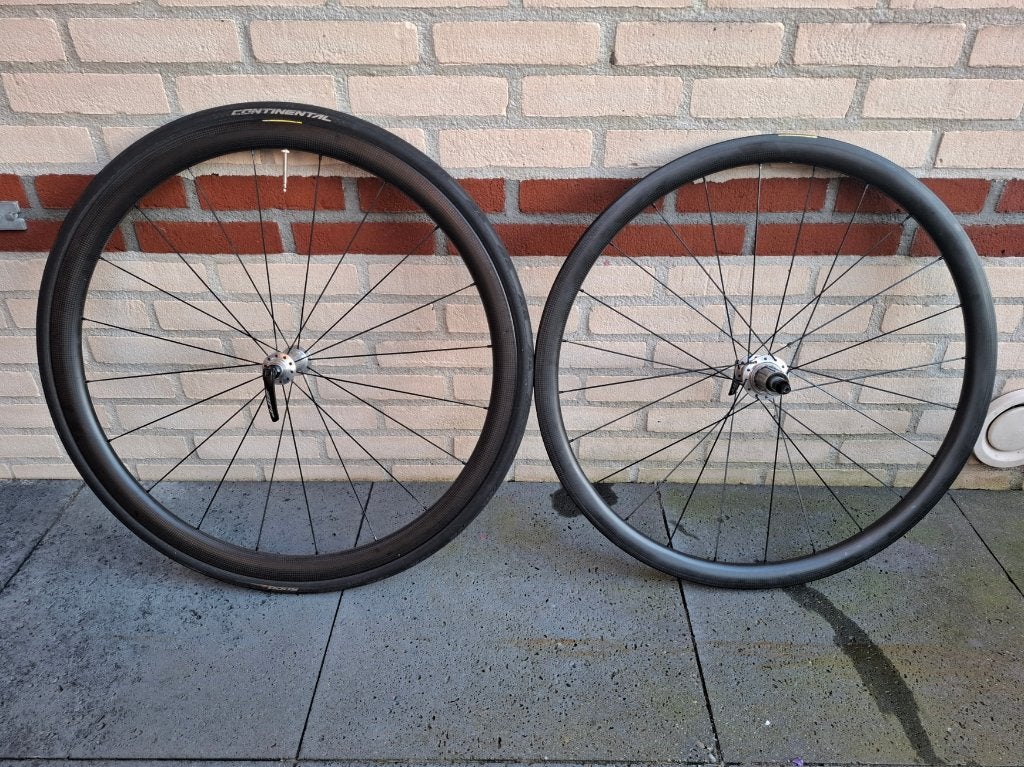 BikeWheels handgespaakte velgrem wielset, Fietsen en Brommers, Gebruikt, Racefiets, Carbon, Ophalen