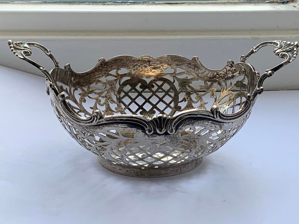 Zilver mandje decoratief, Antiek en Kunst, Ophalen of Verzenden, Zilver