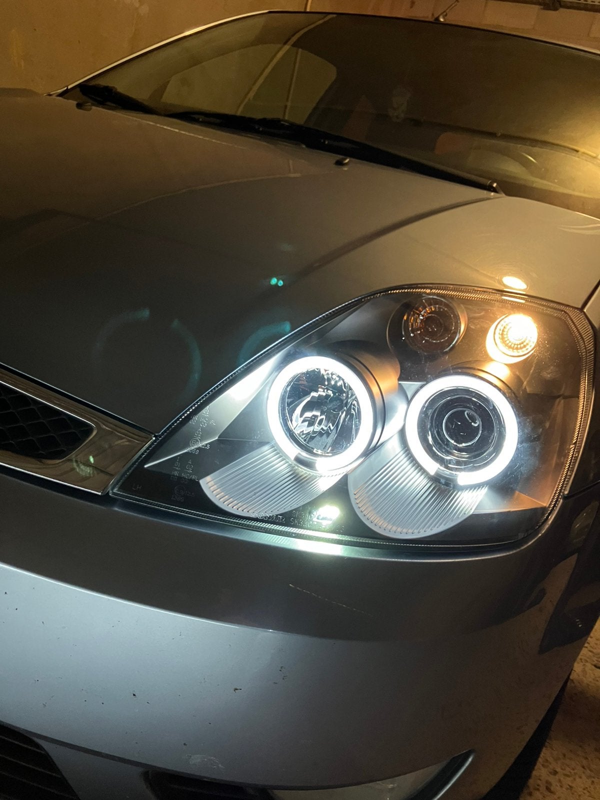 Koplampen Ford Fiesta V (2002 > 2008) met Led Angel Eyes DRL, Verzenden, Gebruikt, Ford