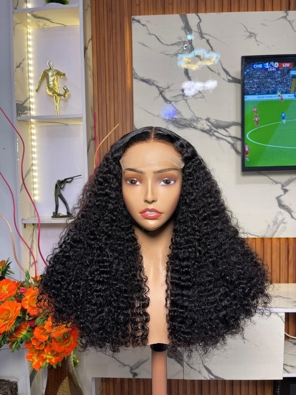22 inch luxe pixie curls pruik / wig 100% menselijke haar, Ophalen of Verzenden, Nieuw, Pruik of Haarverlenging