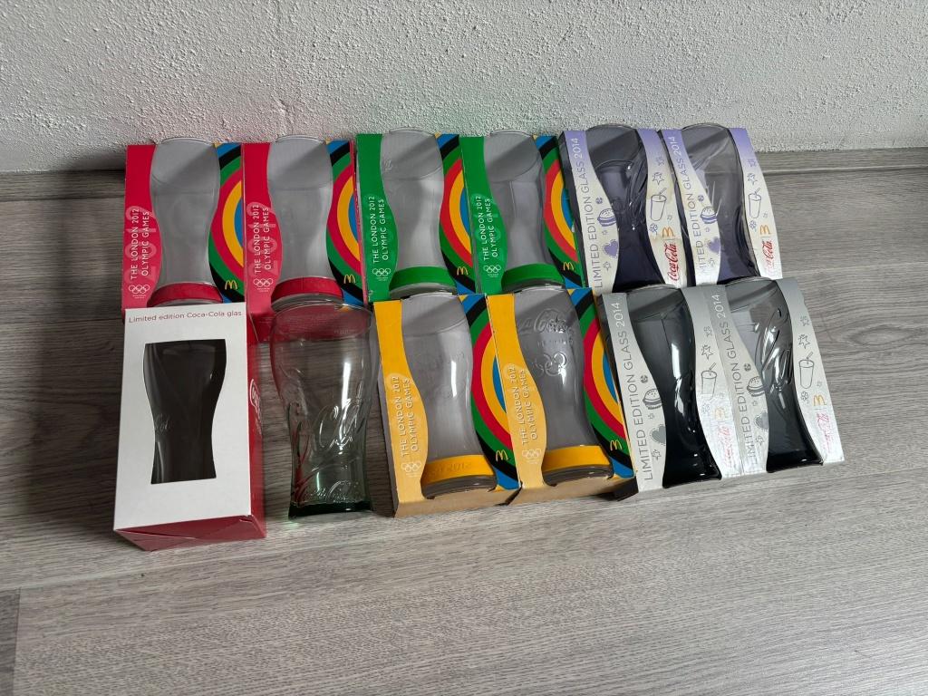 12x Coca Cola glazen Olympische Spelen & Limited Edition, Verzamelen, Merken en Reclamevoorwerpen, Ophalen, Zo goed als nieuw