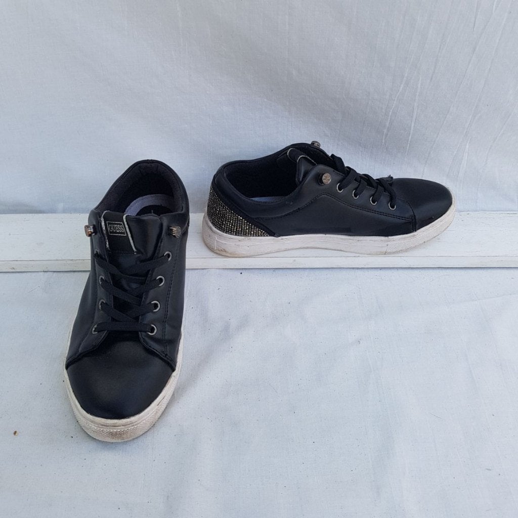 Stoere zwarte schoenen, strass. mt 37. Merk Guess, ., Zwart, Ophalen of Verzenden, .