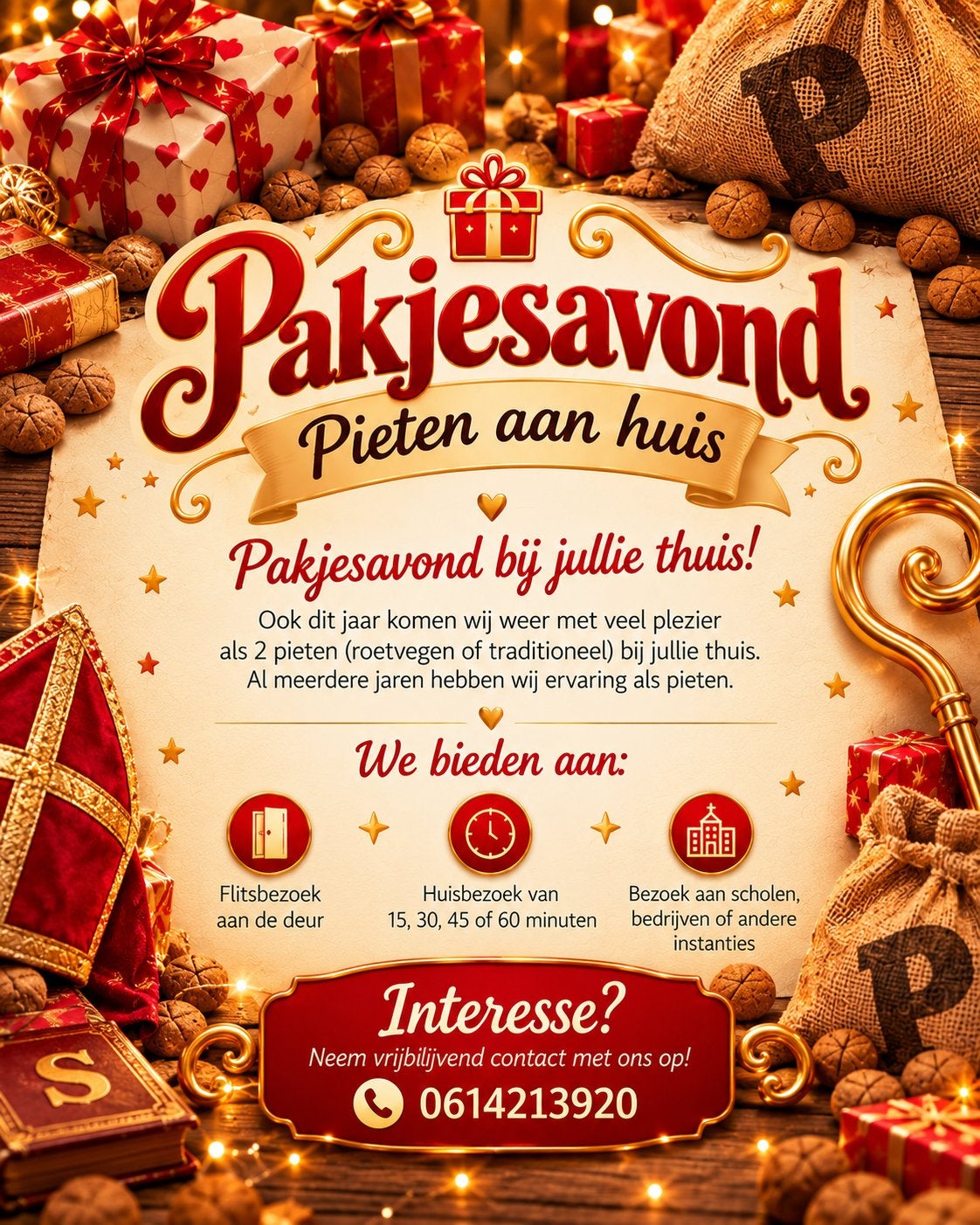 Pietjes op bezoek, Drie personen of meer