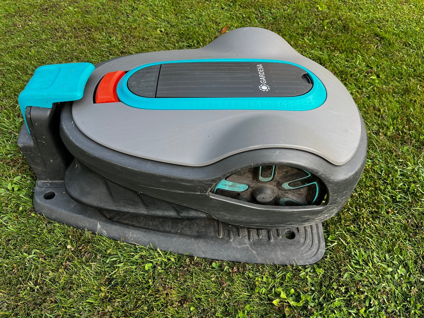 Maairobot Gardina, Ophalen, Gebruikt, Accu-grasmaaier, Mulchfunctie