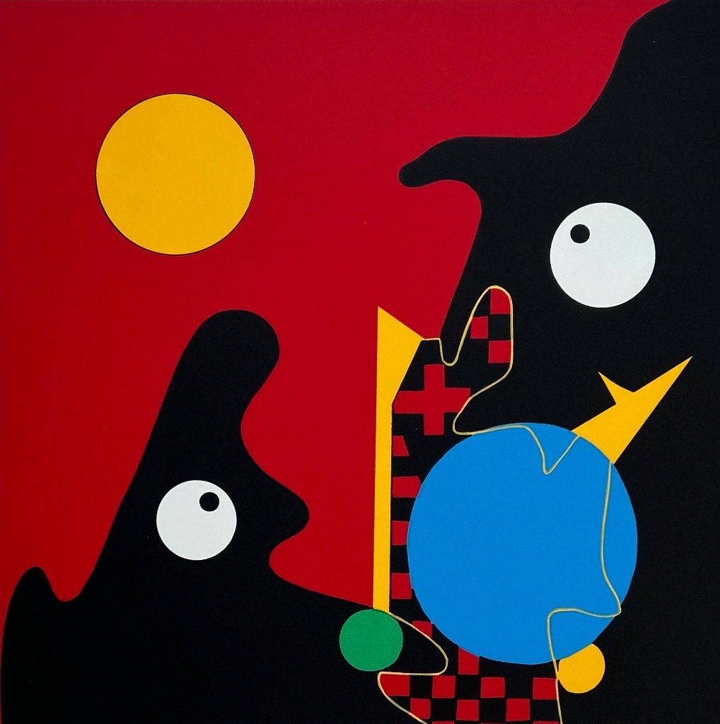 Zeefdruk Trudy Bersma _ Moonlight serenade, Gesigneerd, Verzenden, Zeefdruk