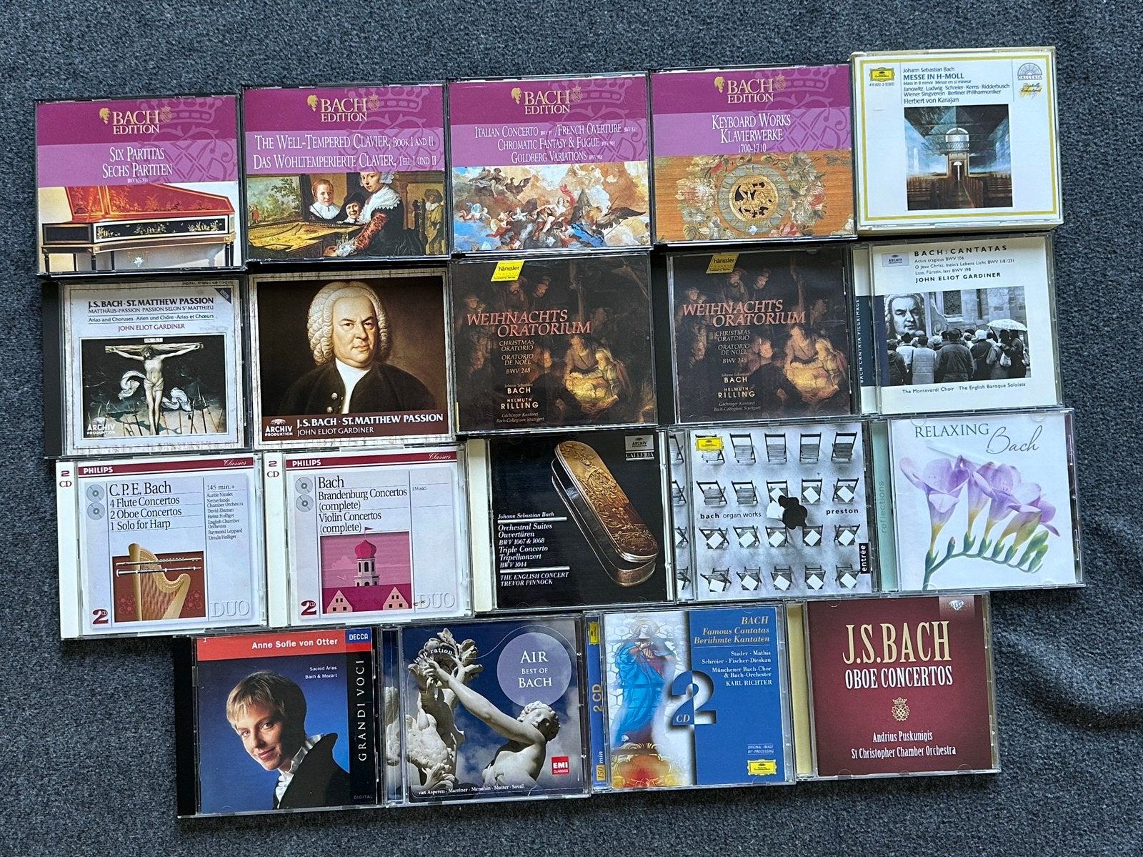 Grote collectie Bach CD's - Klassieke muziek, Ophalen of Verzenden, Zo goed als nieuw, Inclusief boekje, Orkest of Ballet