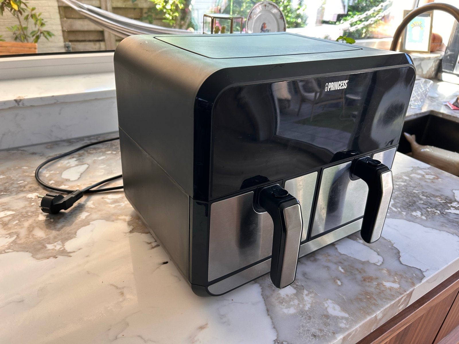 Princess Double Basket Airfryer 182074 - Zo goed als nieuw, Ophalen, Zo goed als nieuw, Airfryer XL, 1500 gram of meer