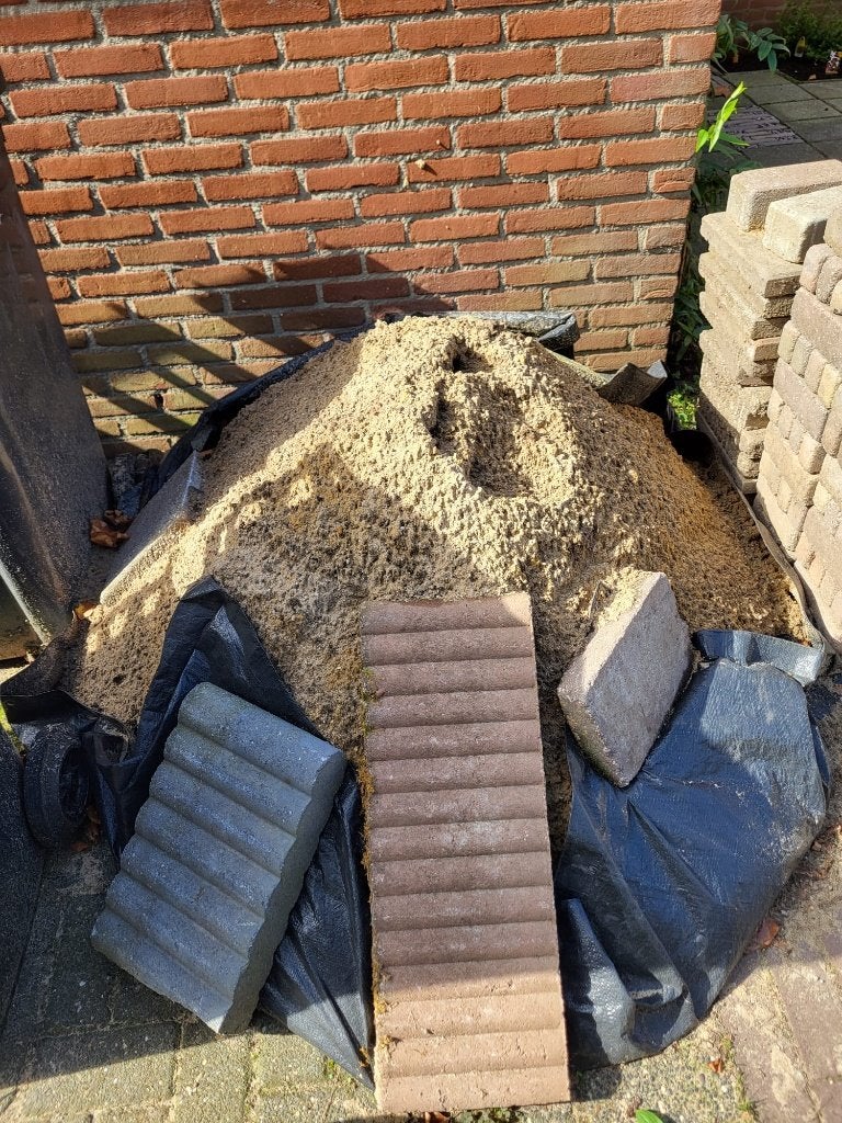 Geel zand gratis af te halen (+/- 0.75m3), Ophalen, Gebruikt, Ophoogzand