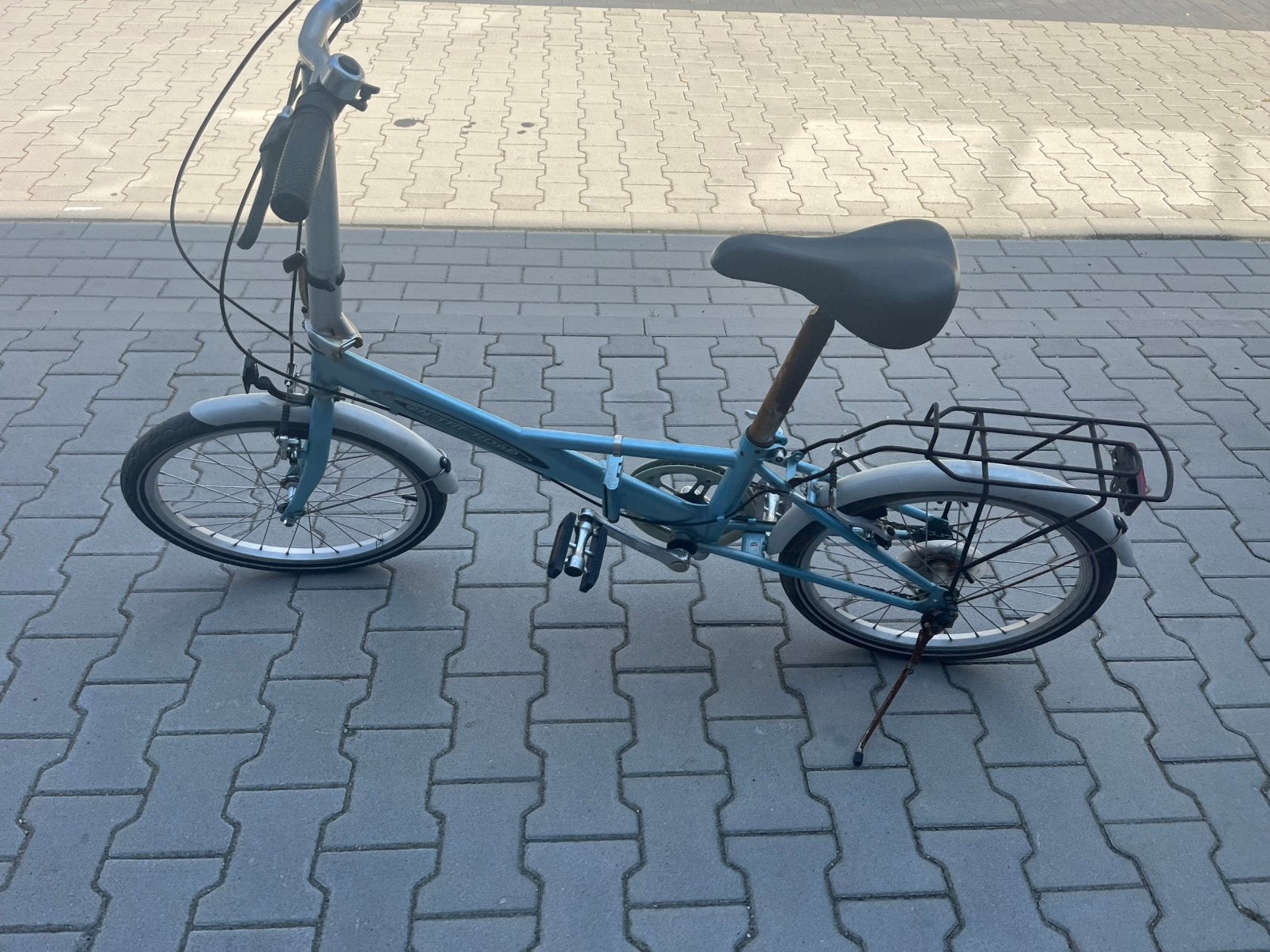 Vouwfiets met versnellingen parkeerstandaard bagagedrager, Fietsen en Brommers, Fietsen | Vouwfietsen, Ophalen, Gebruikt, 20 inch of meer