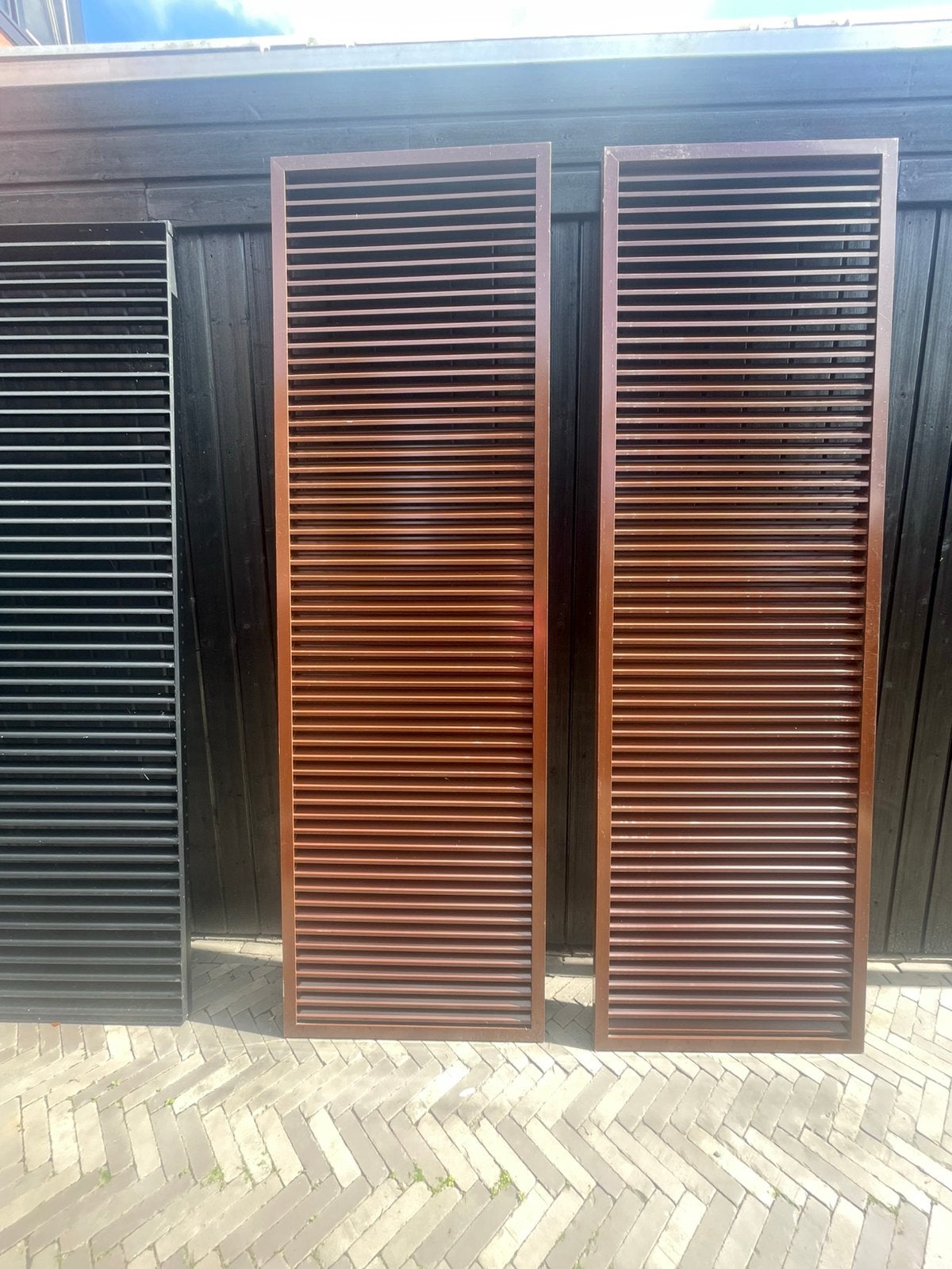 Shutterscherm Shutters Aluminium tuin vaste lamellen design, Ophalen, Aluminium, Zo goed als nieuw, 200 cm of meer