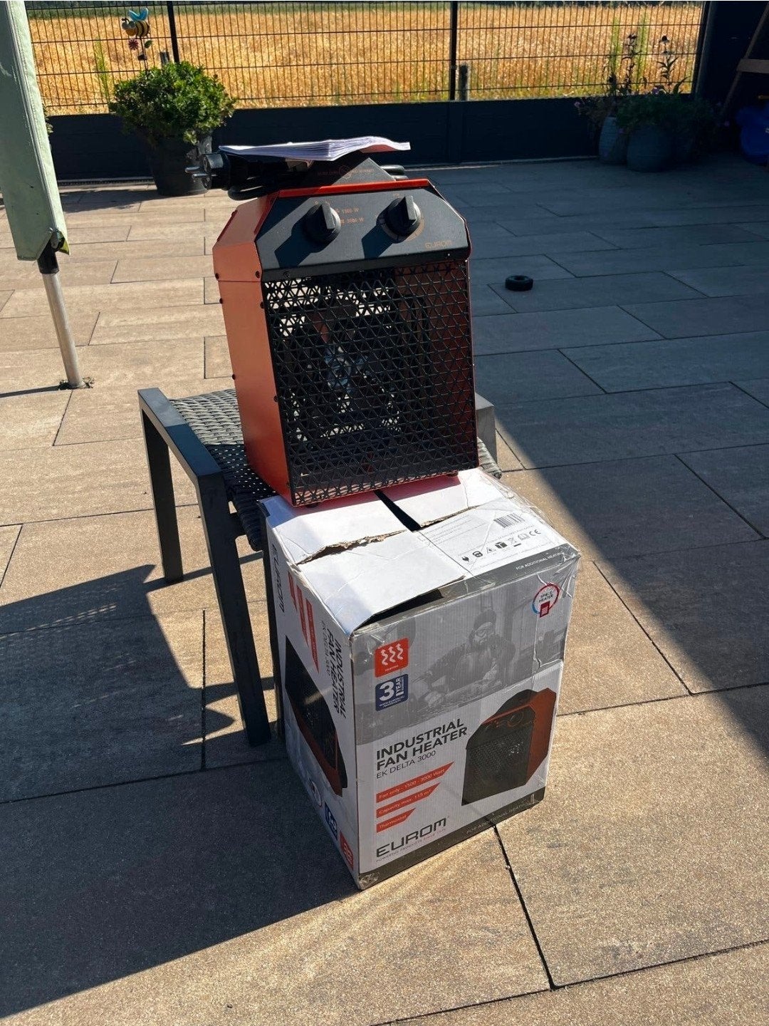 Eurom EK Delta 3000 industriële heater, 3000 watt, Ophalen, Zo goed als nieuw, 800 watt of meer, Overige typen