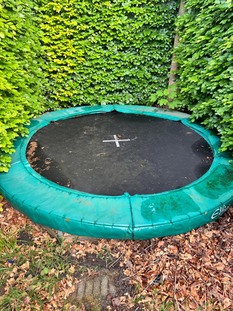 Elfje trampoline met nieuw doek - 2,40m doorsnede, Ophalen, Gebruikt