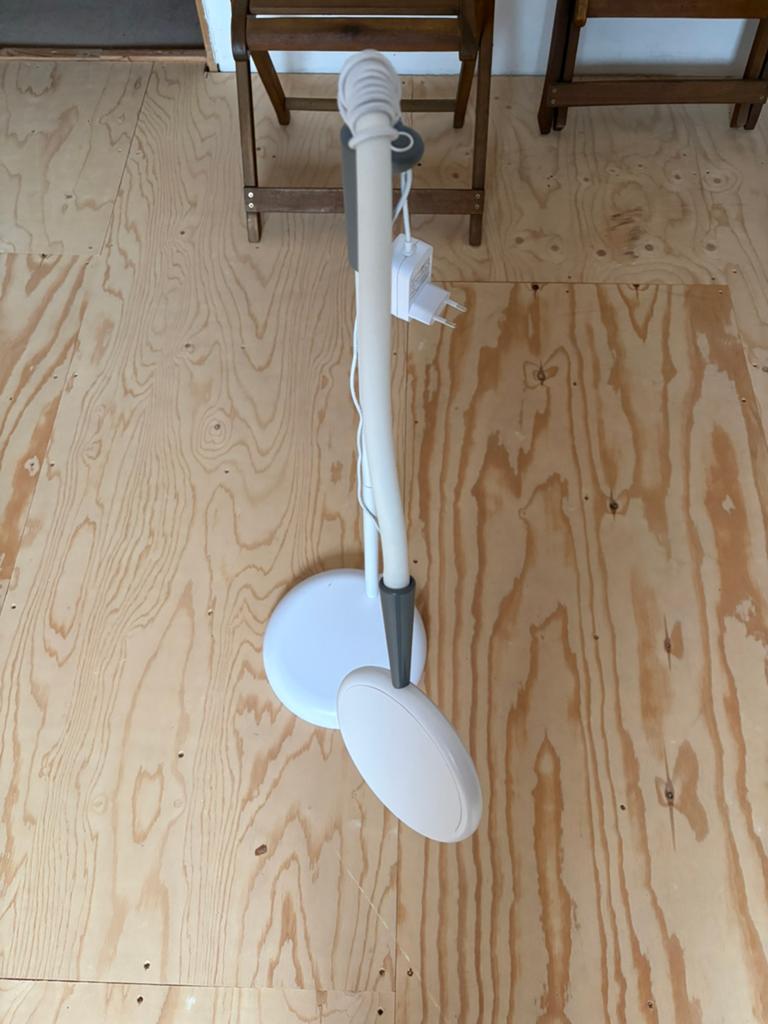 Witte loeplamp met standaard, Ophalen of Verzenden, Zo goed als nieuw, Minder dan 100 cm