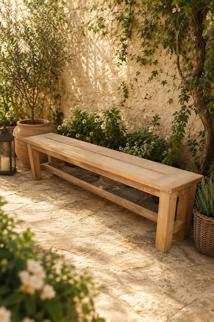 tuinbank 2 meter teak hout, Ophalen, Nieuw, Teakhout