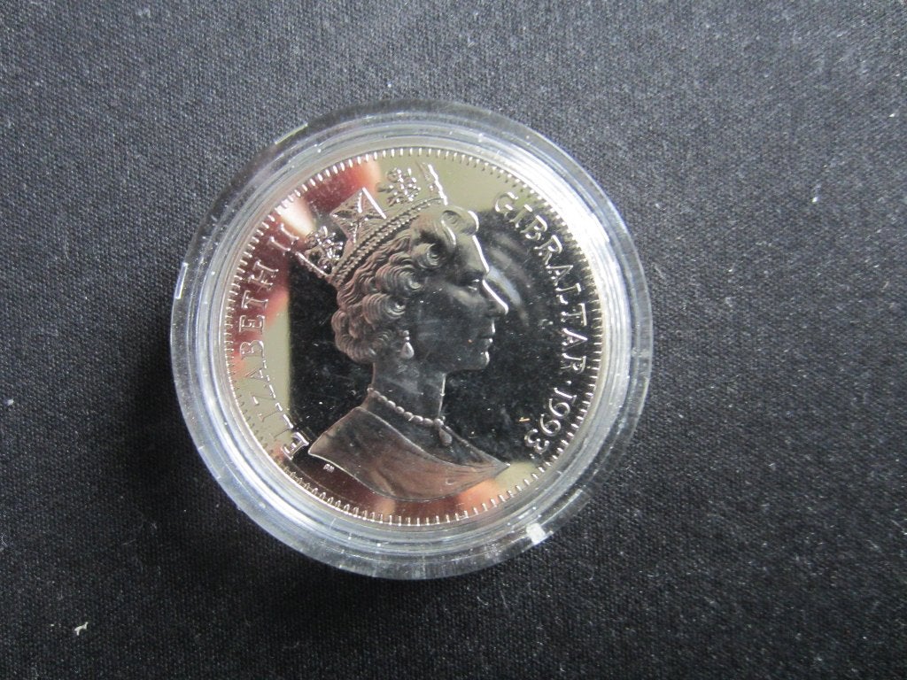 Te Koop  2,8 ECU  van Gibraltar, Postzegels en Munten, Munten | Europa | Niet-Euromunten, Ophalen of Verzenden, Overige landen