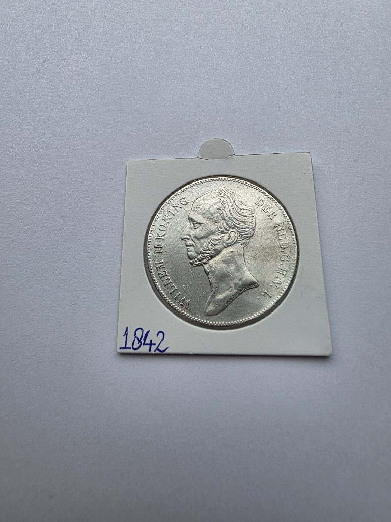 2.5 GULDEN 1842, Prachtig!, Zilver, Ophalen of Verzenden, Losse munt, 2½ gulden
