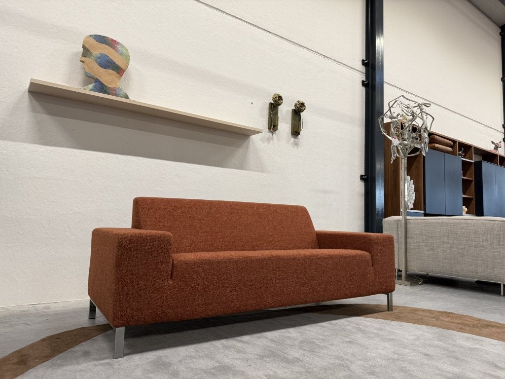 Nieuw Gelderland 6511 2,5 zits bank terra rood oranje stof, Ophalen of Verzenden, Rechte bank, Info@gelderlanddesign.com, Gelderland