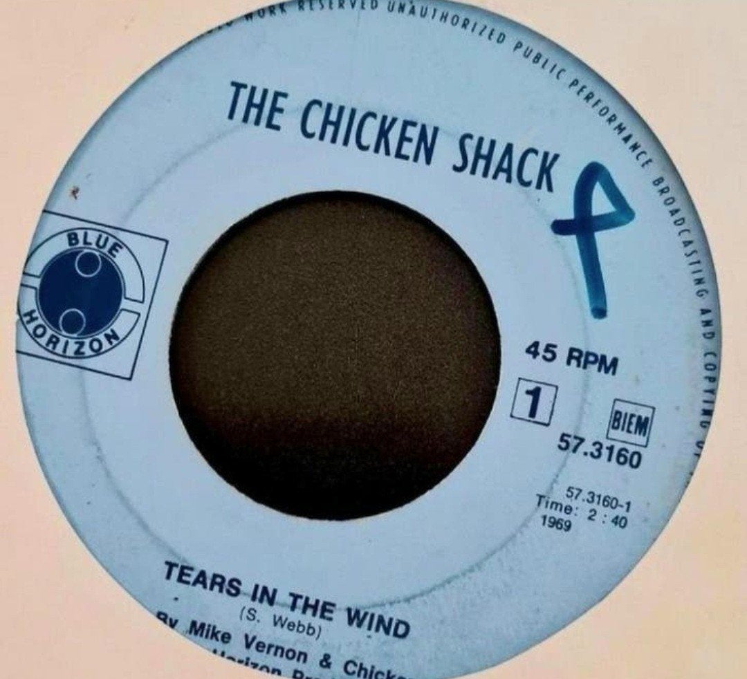 THE CHICKEN SHACK - TEARS IN THE WIND, Ophalen of Verzenden, Gebruikt