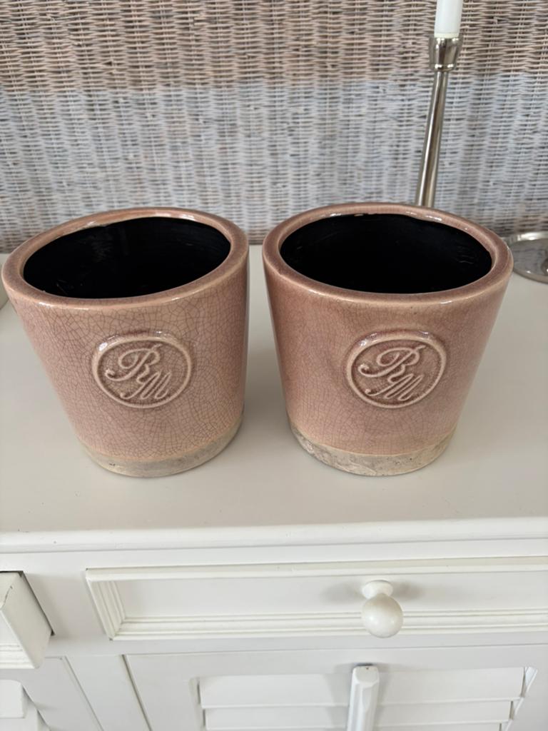 Riviera maison bloempotten, Tuin en Terras, Bloempotten, Ophalen, Rond, Aardewerk, Minder dan 40 cm