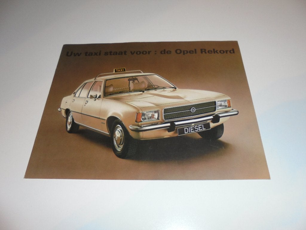 brochure Opel Rekord Taxi  1974, Ophalen of Verzenden, Zo goed als nieuw, Opel