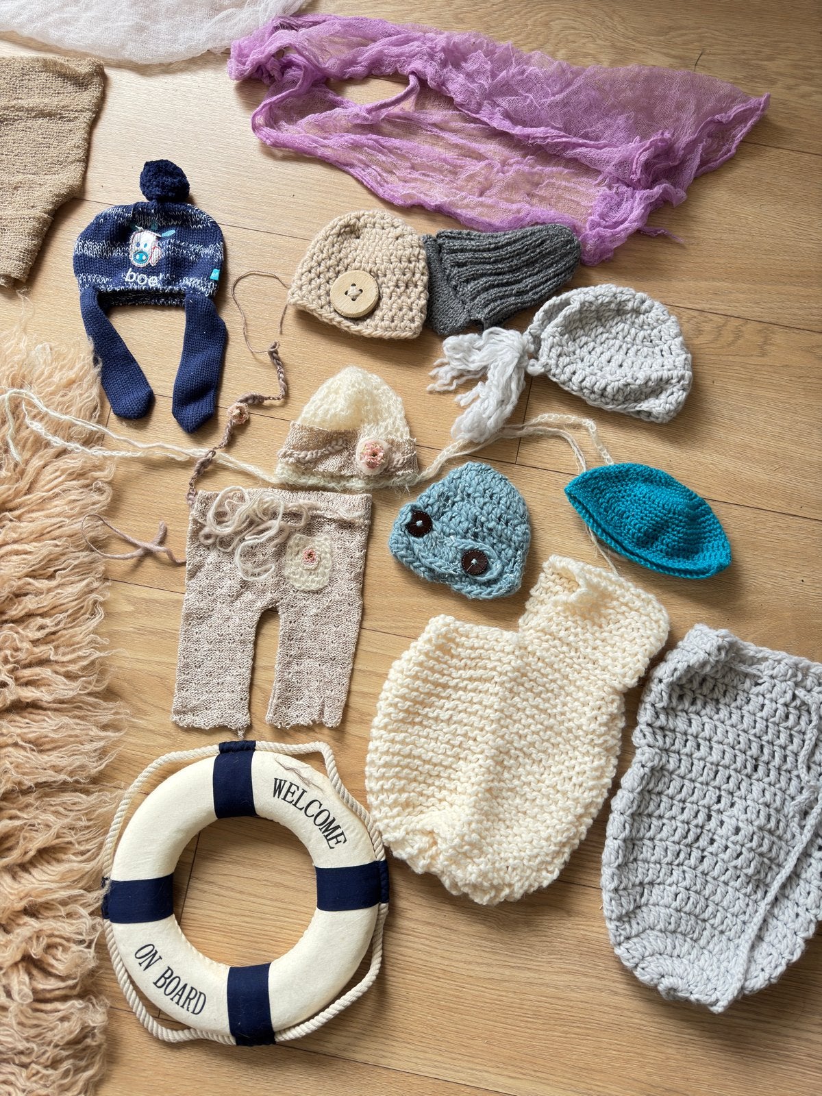 Newborn fotoshoot props: kleding, dekens en accessoires, Ophalen, Zo goed als nieuw, Overige typen