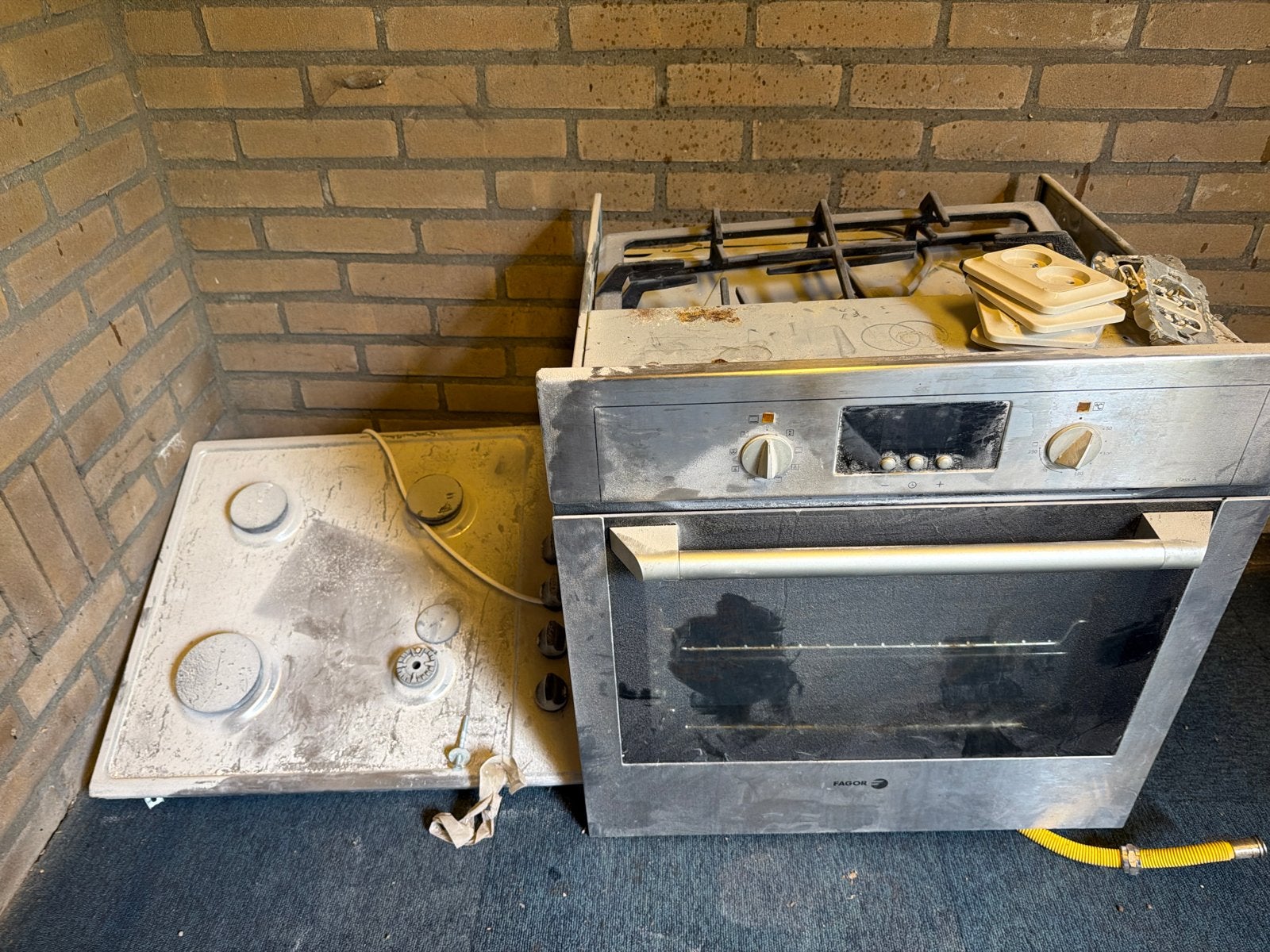 MOET WEG Fagor Fornuis met Oven en Gasfornuis - Gebruikt, Witgoed en Apparatuur, Ophalen, Gebruikt, 4 kookzones, Gas