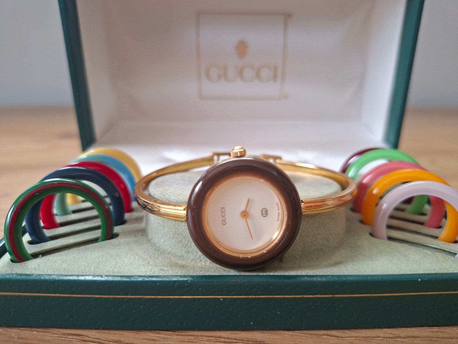 Gucci horloge Vintage, Ophalen of Verzenden, Zo goed als nieuw, Staal, Overige merken