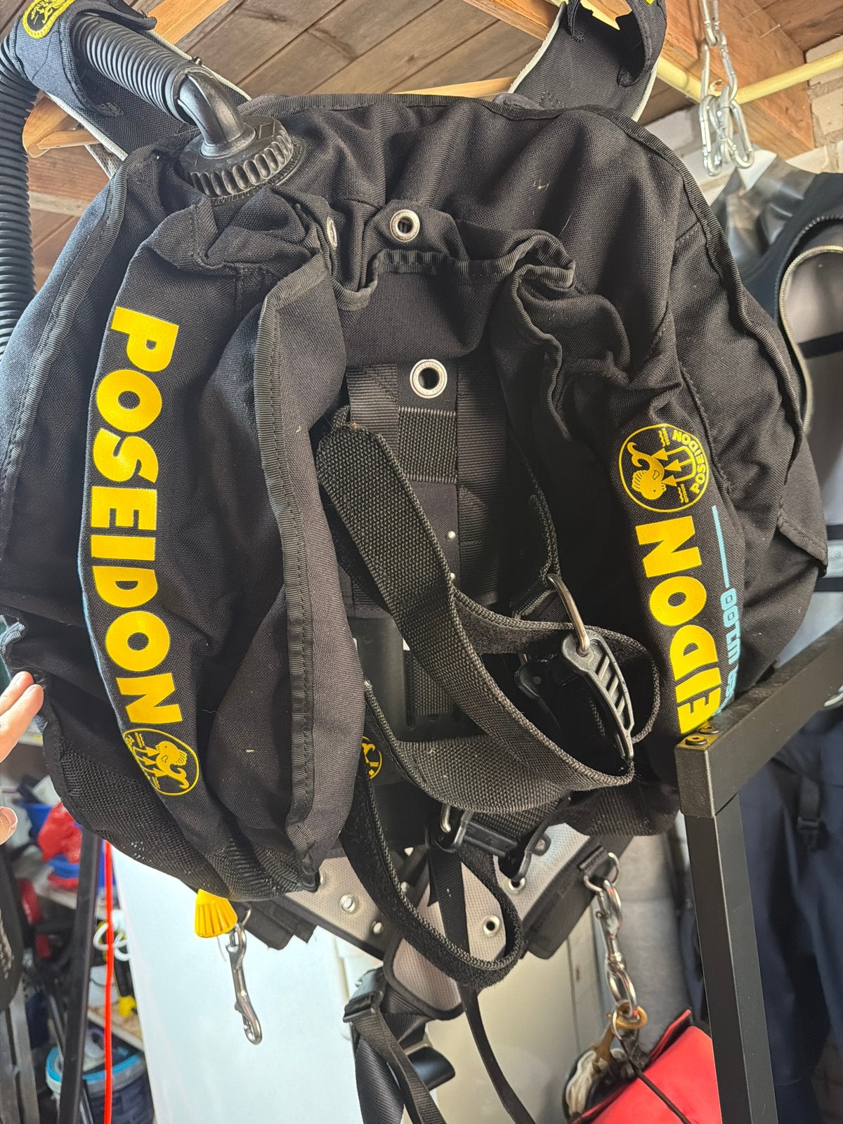 Poseidon Trimvest / Wing (W100) + harnas met duikmes, Watersport en Boten, Ophalen of Verzenden, Zo goed als nieuw, Trimvest of Wing