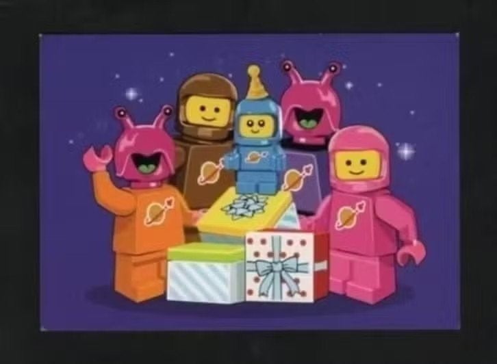 Ansichtkaart Lego Legopoppetjes Astronaut Ruimtevaarder., Ophalen of Verzenden, 1980 tot heden, Ongelopen, Kinderen
