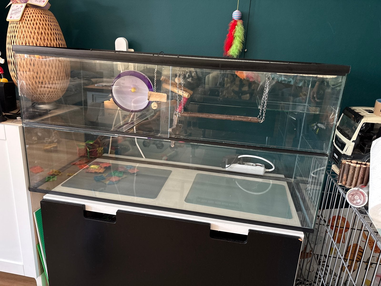 Gerbilarium 100x40x50, Dieren en Toebehoren, Ophalen, Zo goed als nieuw
