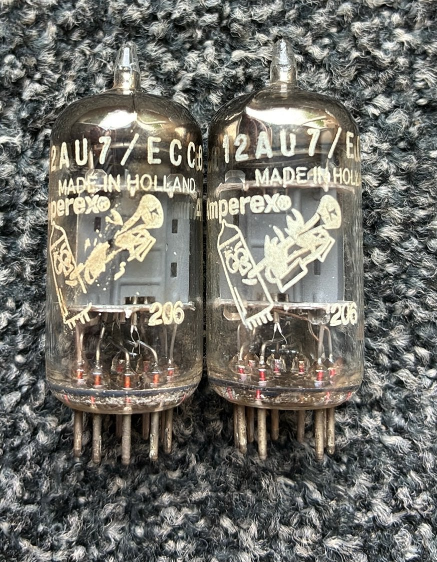 Amperex Bugle boy ECC82/12AU7 matched pair, Ophalen of Verzenden, Buis of Buizen