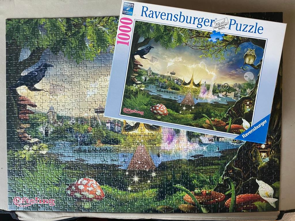 Ravensburger Zomer Efteling puzzel 1000st ZELDZAAM!, Ophalen of Verzenden, 500 t/m 1500 stukjes, Zo goed als nieuw, Legpuzzel