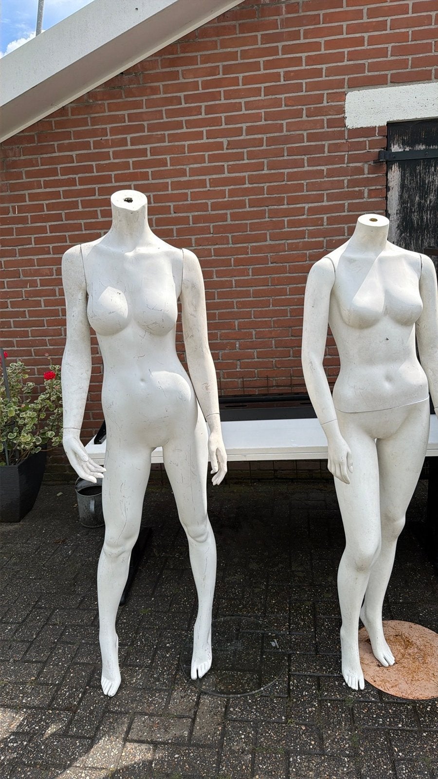 Set van 4 etalagepoppen - Vrouwelijke torso's, Ophalen of Verzenden