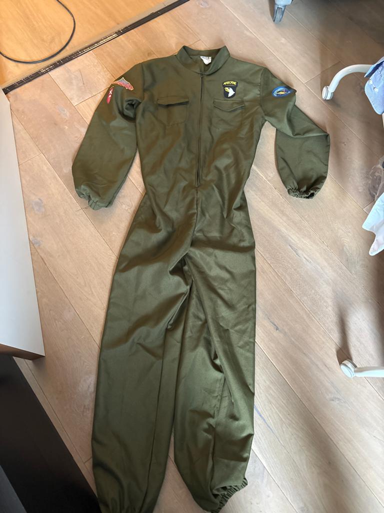 Leger jumpsuit / pilotenpak volwassen, maat M/L, Ophalen of Verzenden, Zo goed als nieuw
