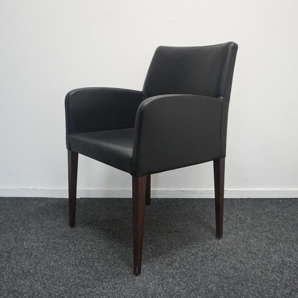 Poltrona Frau Liz Design Stoelen | Donkerbruin Leer, Huis en Inrichting, Stoelen, Gebruikt, -, Ophalen of Verzenden, -
