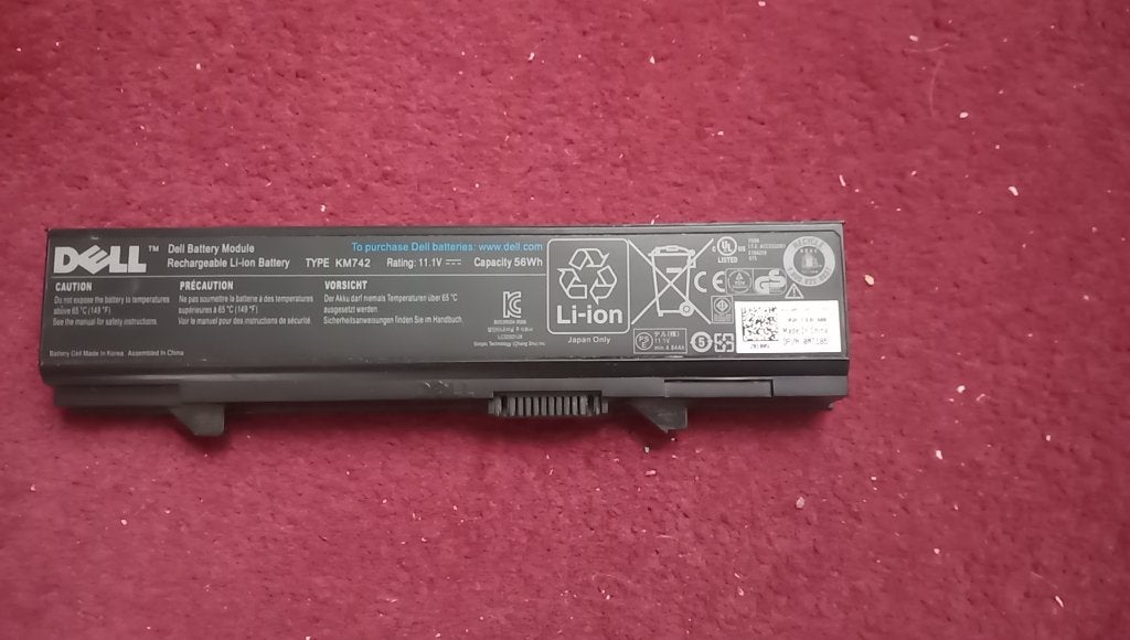 dell km742 notebook accu, Verzenden, Gebruikt, Dell