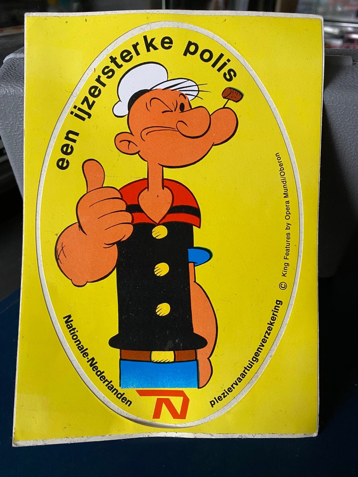 Popeye sticker van Nationale-Nederlanden, Ophalen of Verzenden, Nieuw, Strip of Tekenfilm