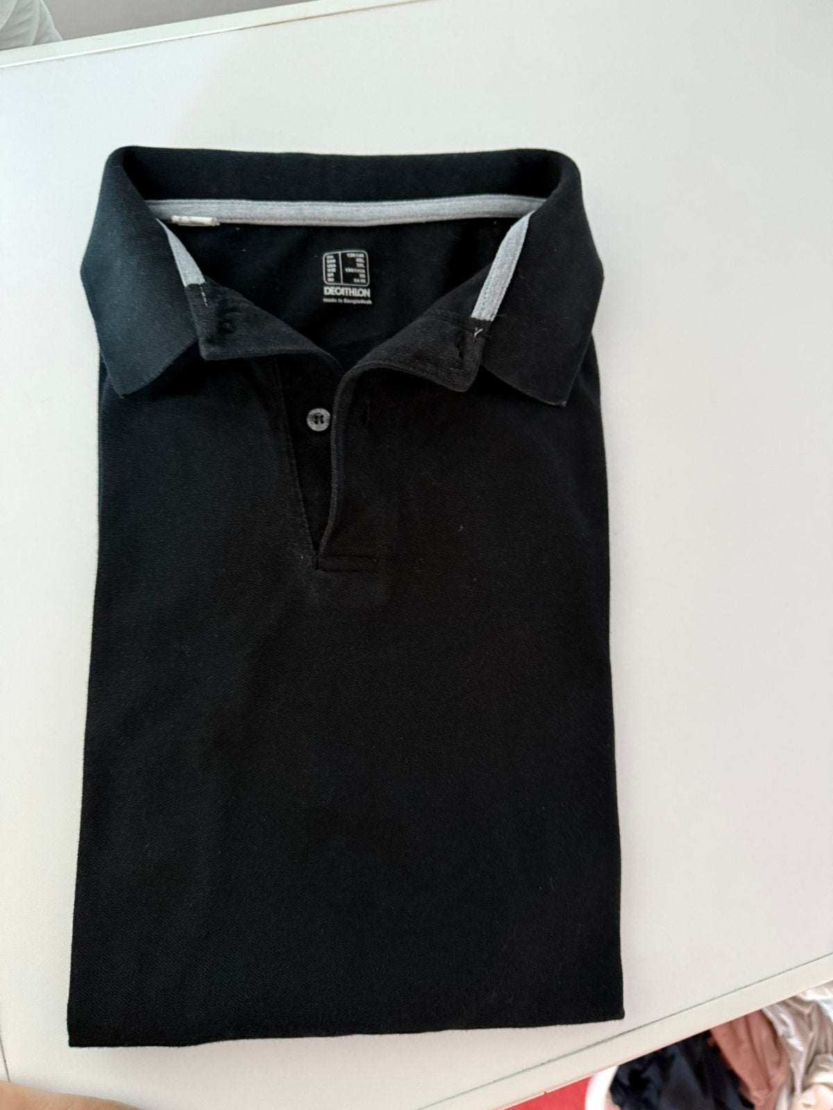 Decathlon Zwarte Polo Maat 4XL - Diepzwart, Ophalen of Verzenden, Gedragen, Overige maten, Zwart