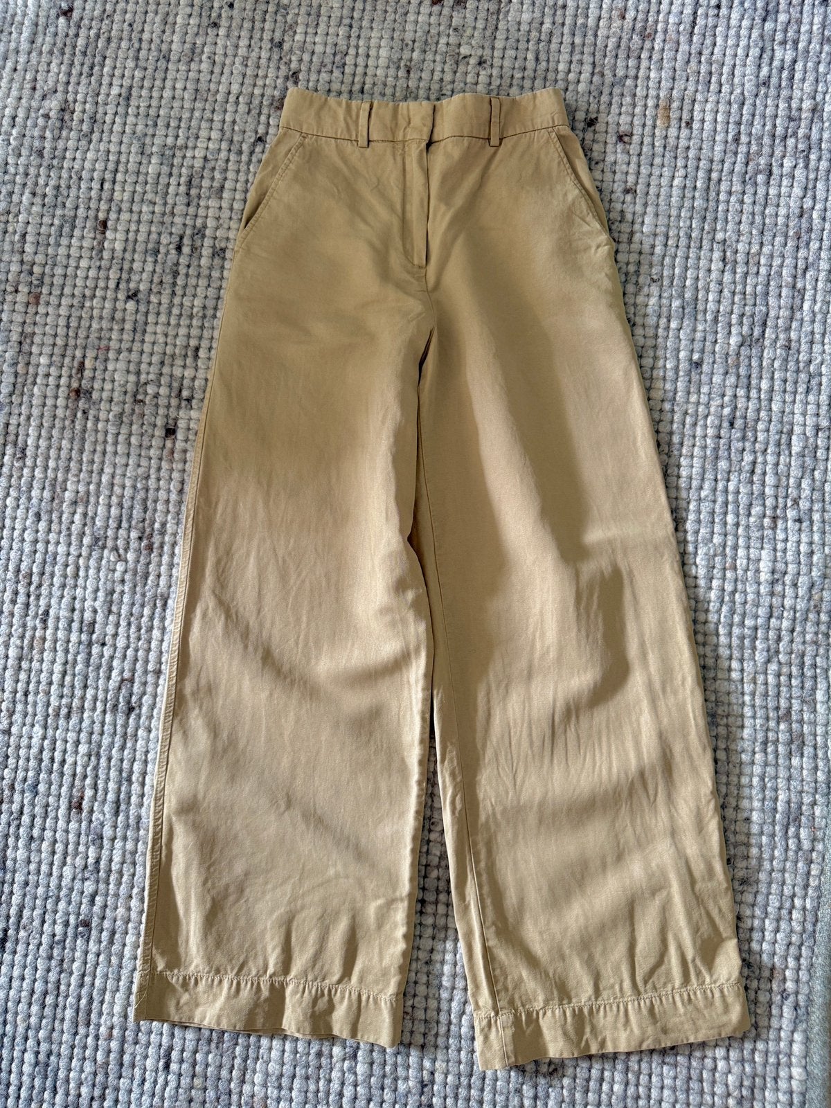 Vanilia linnen twill broek maat 34, Beige, Ophalen of Verzenden, Maat 34 (XS) of kleiner, Lang