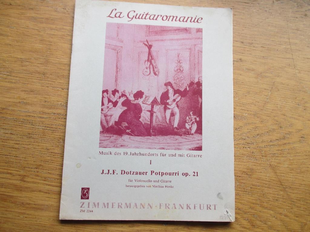 LA GUITAROMANIE-J.DOTZAUER-POTPOURRI  GITAAR EN CELLO, Klassiek, Les of Cursus, Ophalen of Verzenden, Gebruikt