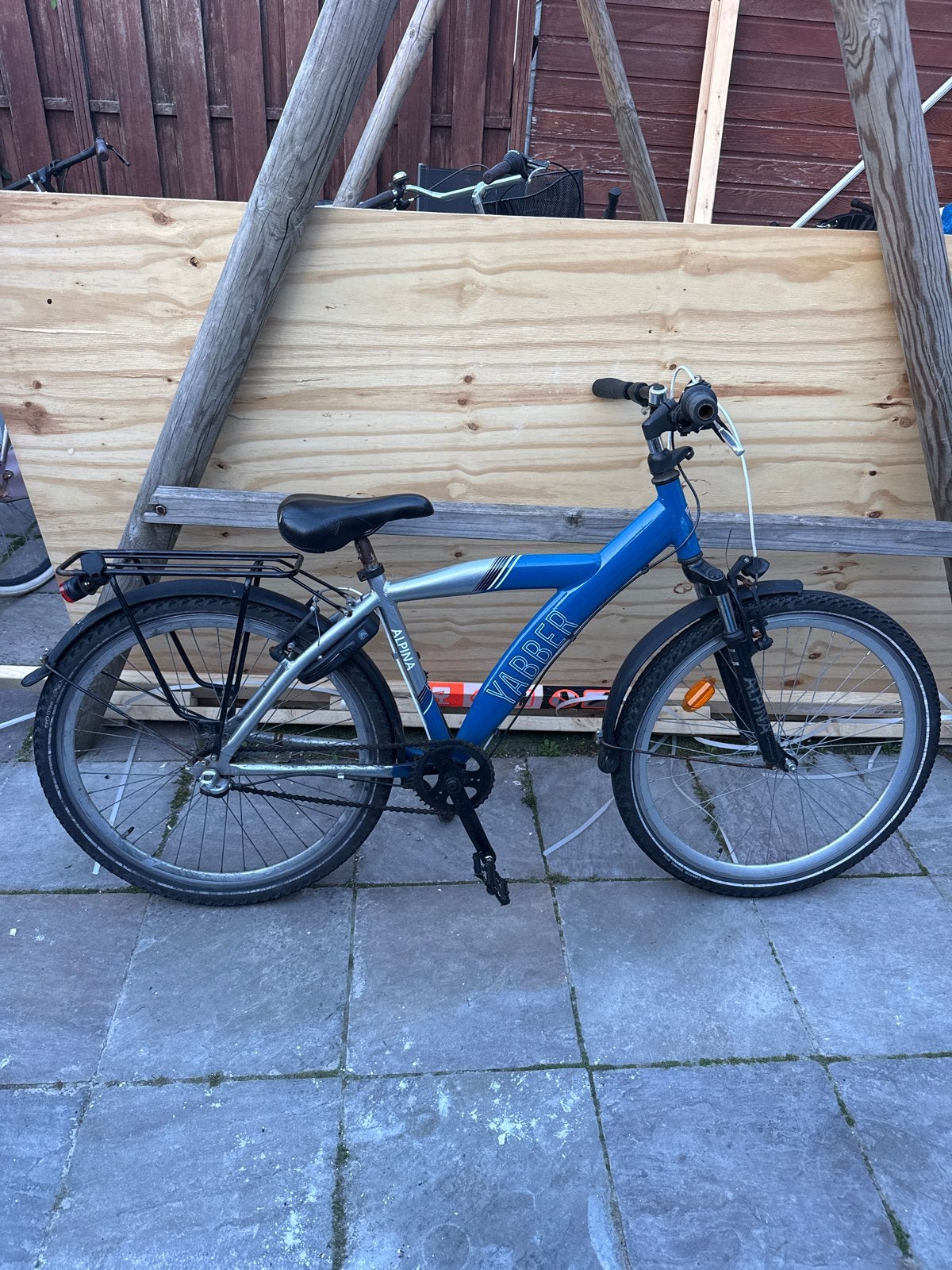 YARBER Alpha Kinderfiets - Blauw/Zilver, Fietsen en Brommers, Ophalen of Verzenden, Gebruikt, Velgrem, 20 inch of meer