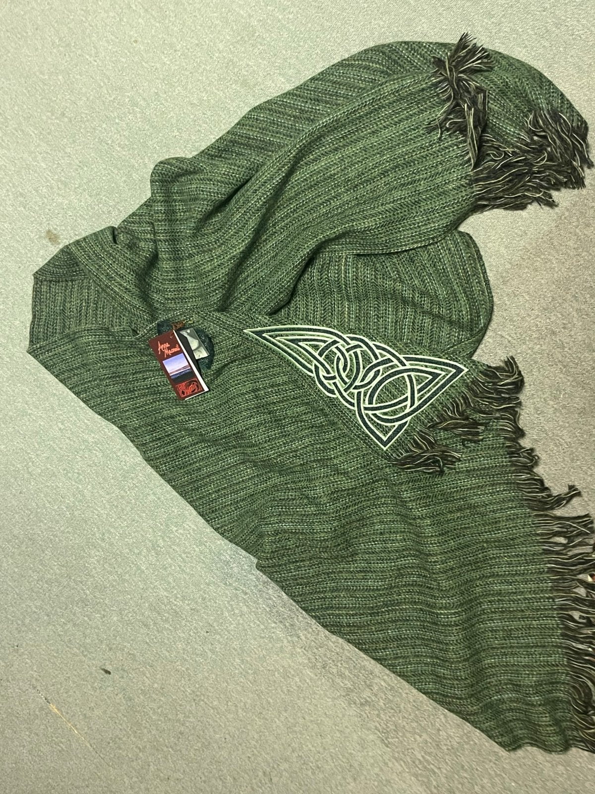 Keltische cape wrap Harris Tweed fantasy, Ophalen of Verzenden, Zo goed als nieuw, Maat 38/40 (M), Zwart